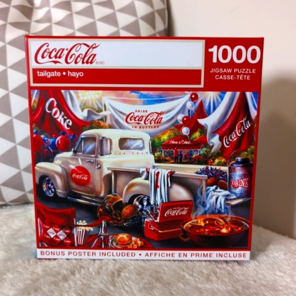 Coca Cola Collectible Merch Rare Retro Sealed Tailgate 1000 Piece Puzzle